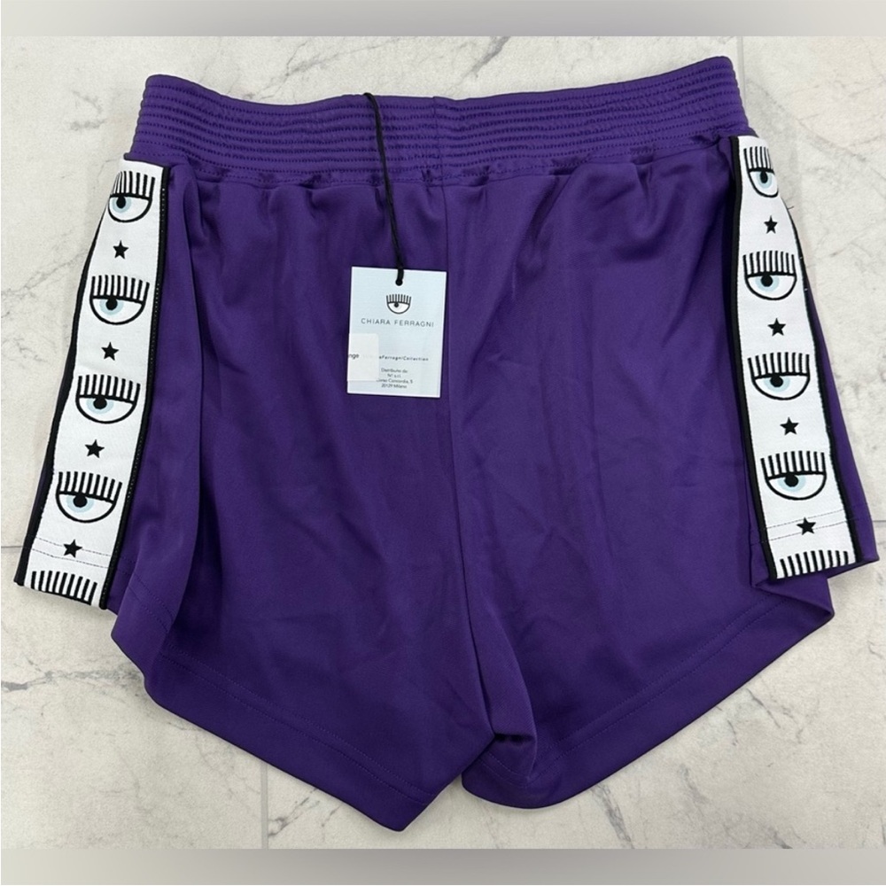 Chiara Ferragni Purple Athletic Shorts